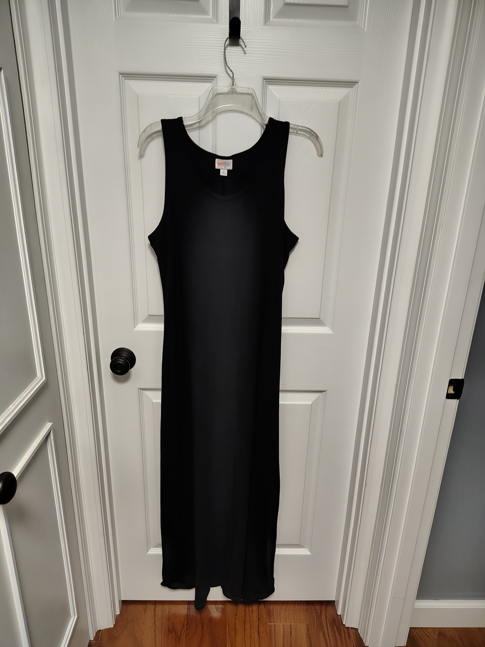LuLaRoe Black Sleeveless Maxi Tank Dress with Scoop Neck